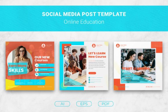 Download Online Education Social Media Posts - Media Collection