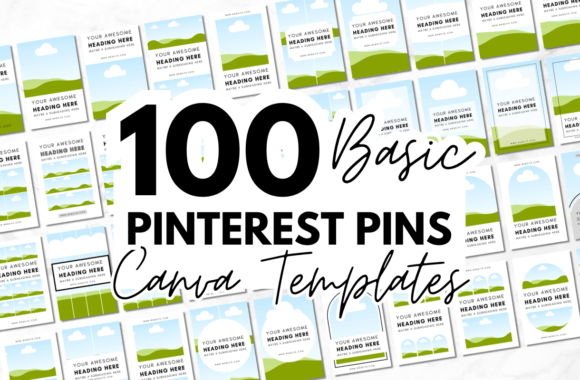 Download 100 Basic Pinterest Pin Canva Templates - Pinterest Collection