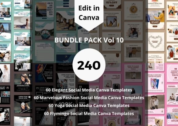 Download 240 Social Media Canva Templates Bundles - Media Collection